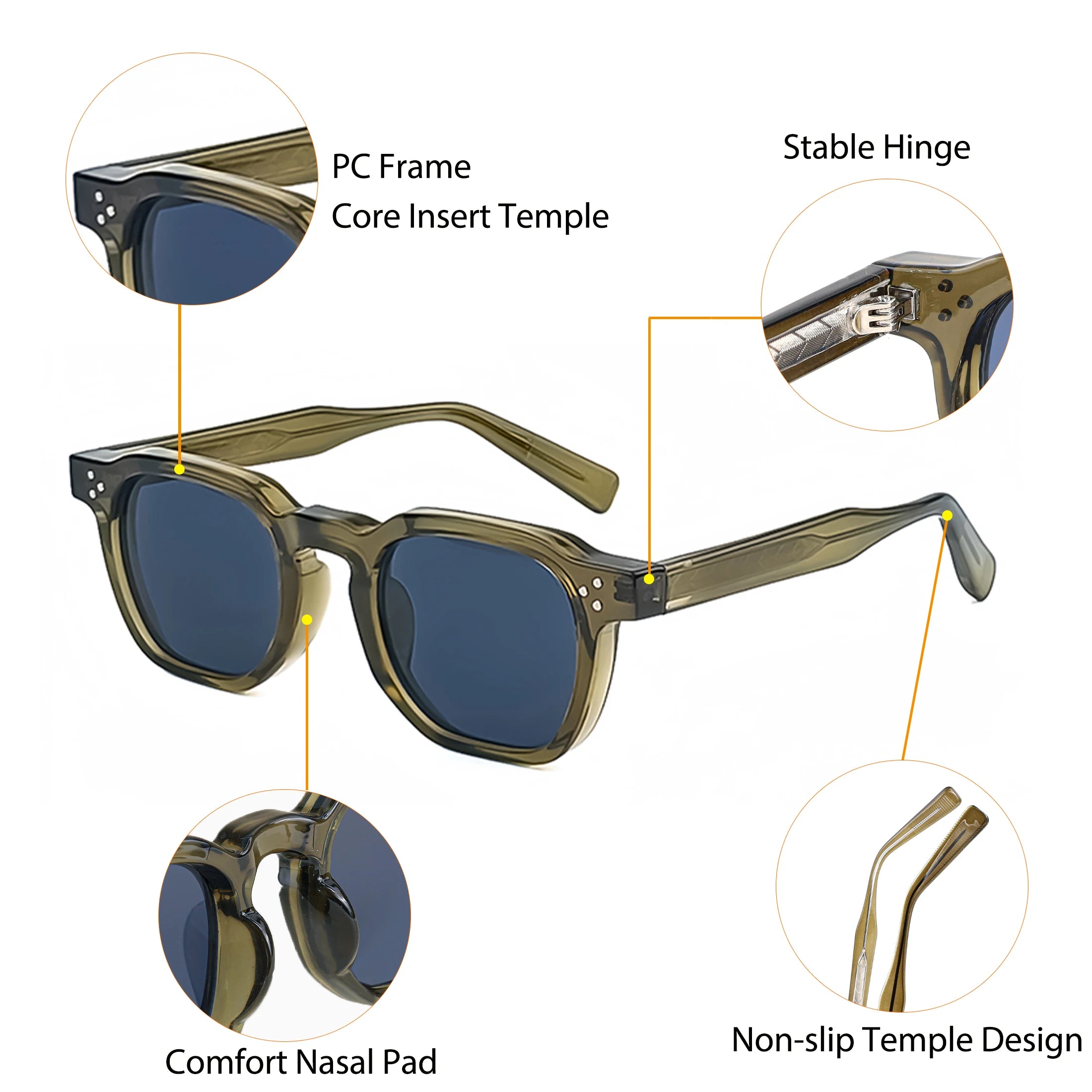 Caterside Square Frame Sunglasses